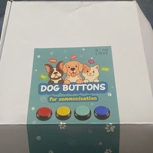 IBLESSU Dog Buttons for Communication 4 Color Dog Talking Button Set